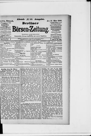 Berliner Börsen-Zeitung vom 18.03.1908