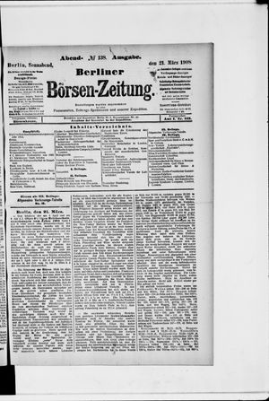 Berliner Börsen-Zeitung on Mar 21, 1908