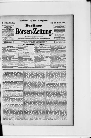 Berliner Börsen-Zeitung vom 23.03.1908