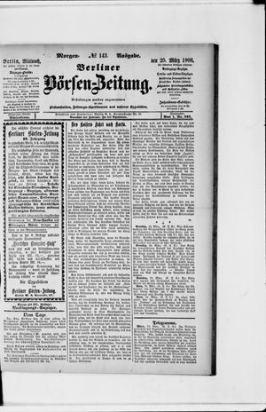 Berliner Börsen-Zeitung vom 25.03.1908