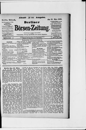 Berliner Börsen-Zeitung vom 25.03.1908
