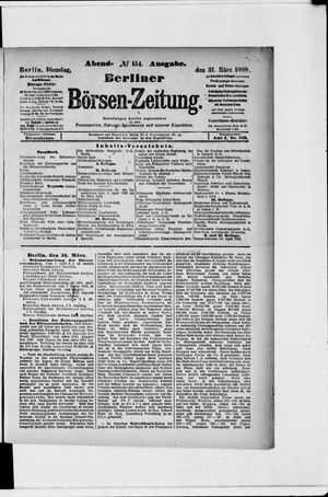 Berliner Börsen-Zeitung vom 31.03.1908