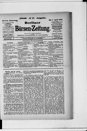 Berliner Börsen-Zeitung vom 02.04.1908