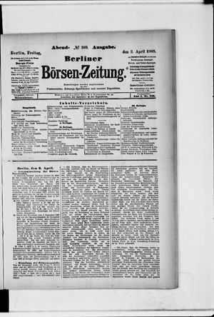 Berliner Börsen-Zeitung vom 03.04.1908
