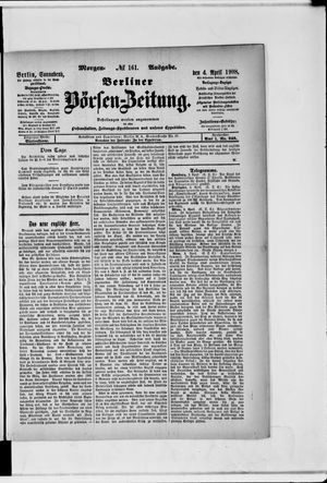 Berliner Börsen-Zeitung on Apr 4, 1908