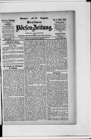 Berliner Börsen-Zeitung vom 08.04.1908