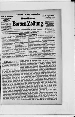 Berliner Börsen-Zeitung vom 08.04.1908