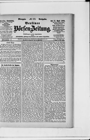 Berliner Börsen-Zeitung vom 11.04.1908