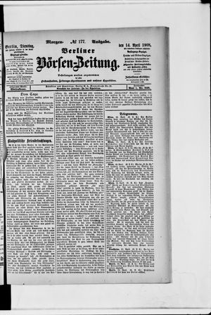 Berliner Börsen-Zeitung vom 14.04.1908