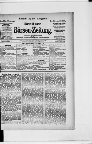 Berliner Börsen-Zeitung vom 14.04.1908