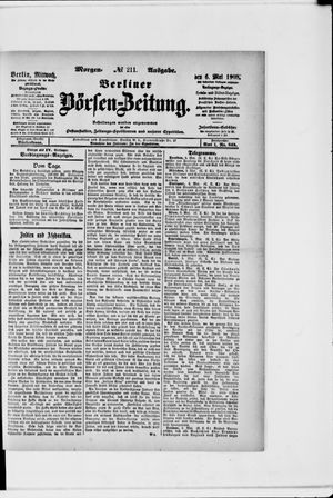 Berliner Börsen-Zeitung vom 06.05.1908