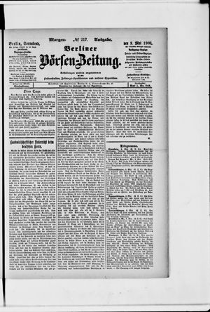 Berliner Börsen-Zeitung vom 09.05.1908