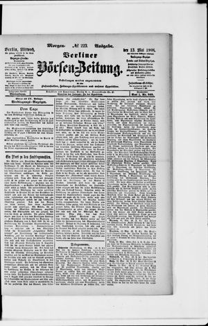 Berliner Börsen-Zeitung vom 13.05.1908
