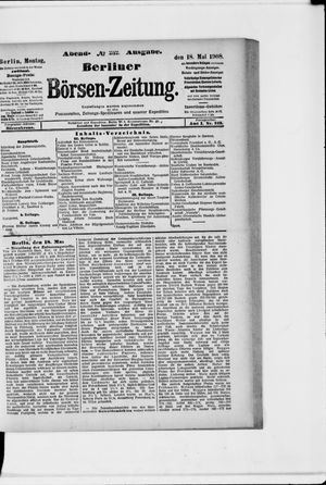 Berliner Börsen-Zeitung vom 18.05.1908