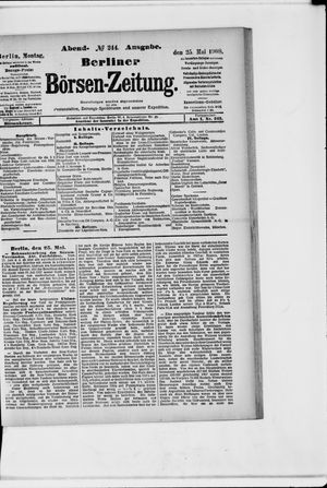 Berliner Börsen-Zeitung vom 25.05.1908