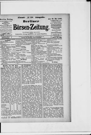 Berliner Börsen-Zeitung vom 29.05.1908