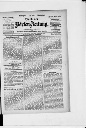 Berliner Börsen-Zeitung vom 31.05.1908