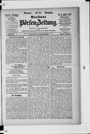 Berliner Börsen-Zeitung vom 03.06.1908