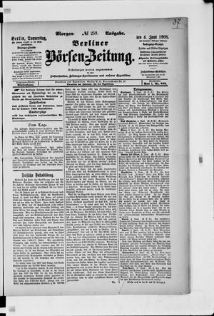 Berliner Börsen-Zeitung on Jun 4, 1908