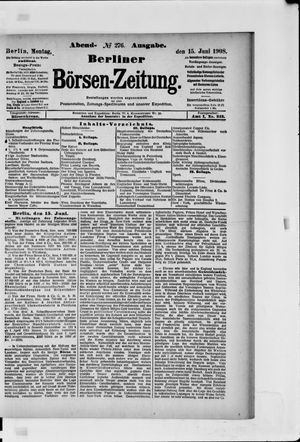 Berliner Börsen-Zeitung vom 15.06.1908