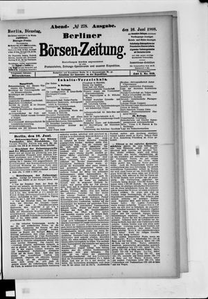 Berliner Börsen-Zeitung vom 16.06.1908