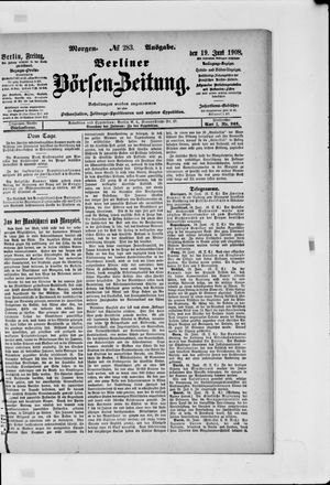 Berliner Börsen-Zeitung vom 19.06.1908
