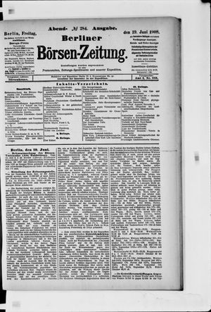 Berliner Börsen-Zeitung vom 19.06.1908