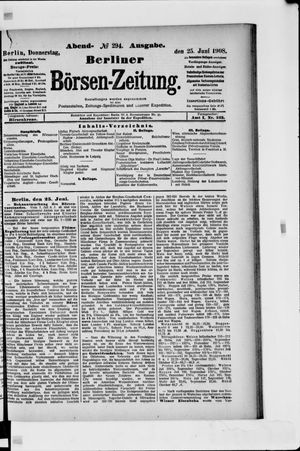Berliner Börsen-Zeitung vom 25.06.1908