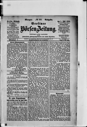 Berliner Börsen-Zeitung vom 01.07.1908