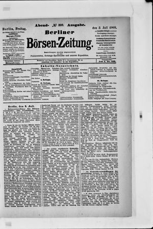 Berliner Börsen-Zeitung vom 03.07.1908