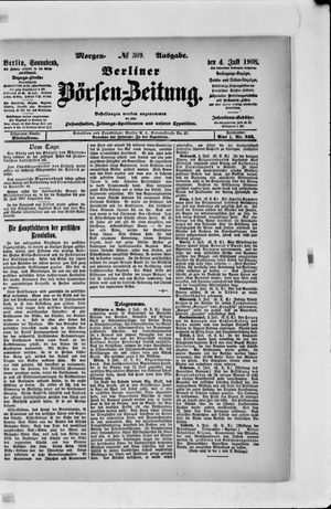 Berliner Börsen-Zeitung vom 04.07.1908