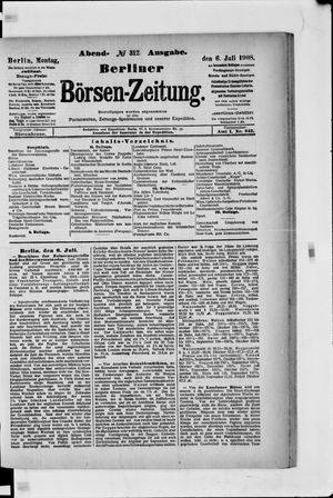 Berliner Börsen-Zeitung vom 06.07.1908
