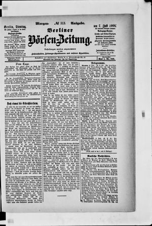 Berliner Börsen-Zeitung vom 07.07.1908