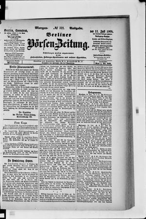 Berliner Börsen-Zeitung vom 11.07.1908