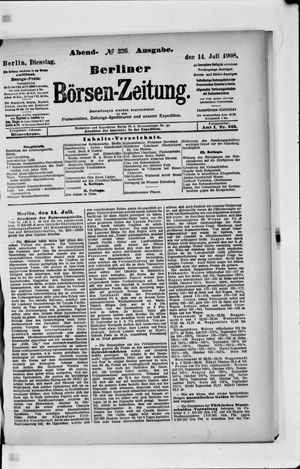 Berliner Börsen-Zeitung vom 14.07.1908