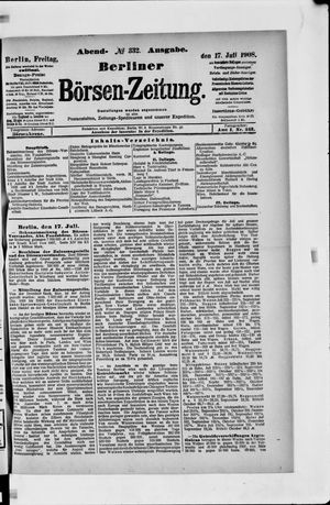 Berliner Börsen-Zeitung vom 17.07.1908