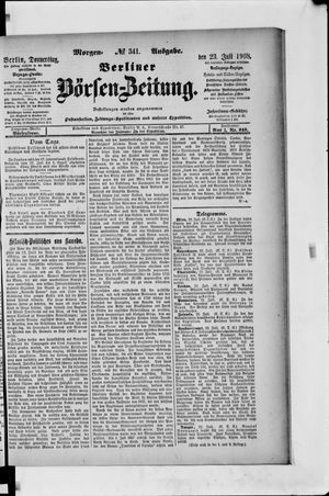 Berliner Börsen-Zeitung vom 23.07.1908