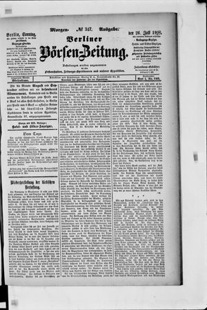 Berliner Börsen-Zeitung vom 26.07.1908