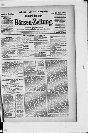 Berliner Börsen-Zeitung vom 27.07.1908
