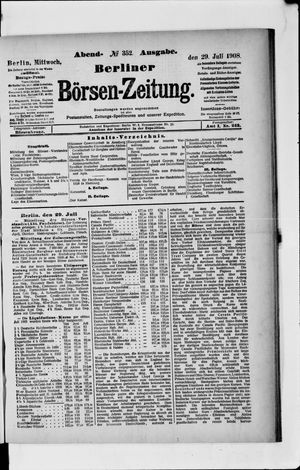 Berliner Börsen-Zeitung vom 29.07.1908