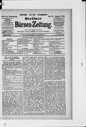 Berliner Börsen-Zeitung vom 22.08.1908