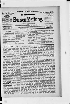 Berliner Börsen-Zeitung vom 26.08.1908