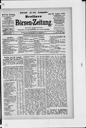 Berliner Börsen-Zeitung vom 28.08.1908