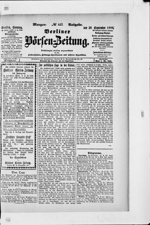 Berliner Börsen-Zeitung vom 20.09.1908