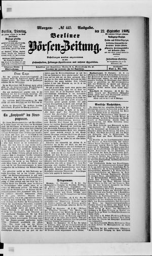 Berliner Börsen-Zeitung vom 22.09.1908