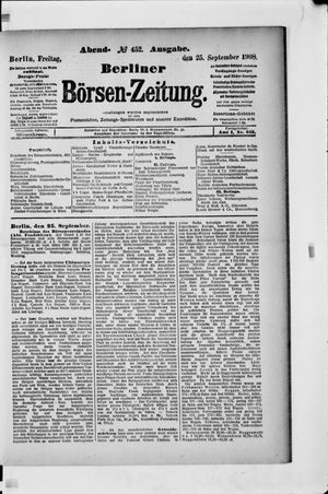 Berliner Börsen-Zeitung vom 25.09.1908