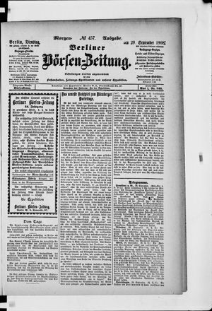 Berliner Börsen-Zeitung vom 29.09.1908