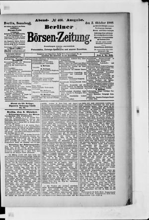 Berliner Börsen-Zeitung vom 03.10.1908
