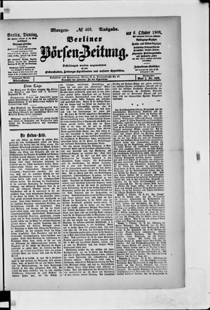 Berliner Börsen-Zeitung vom 06.10.1908