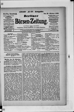 Berliner Börsen-Zeitung vom 10.10.1908